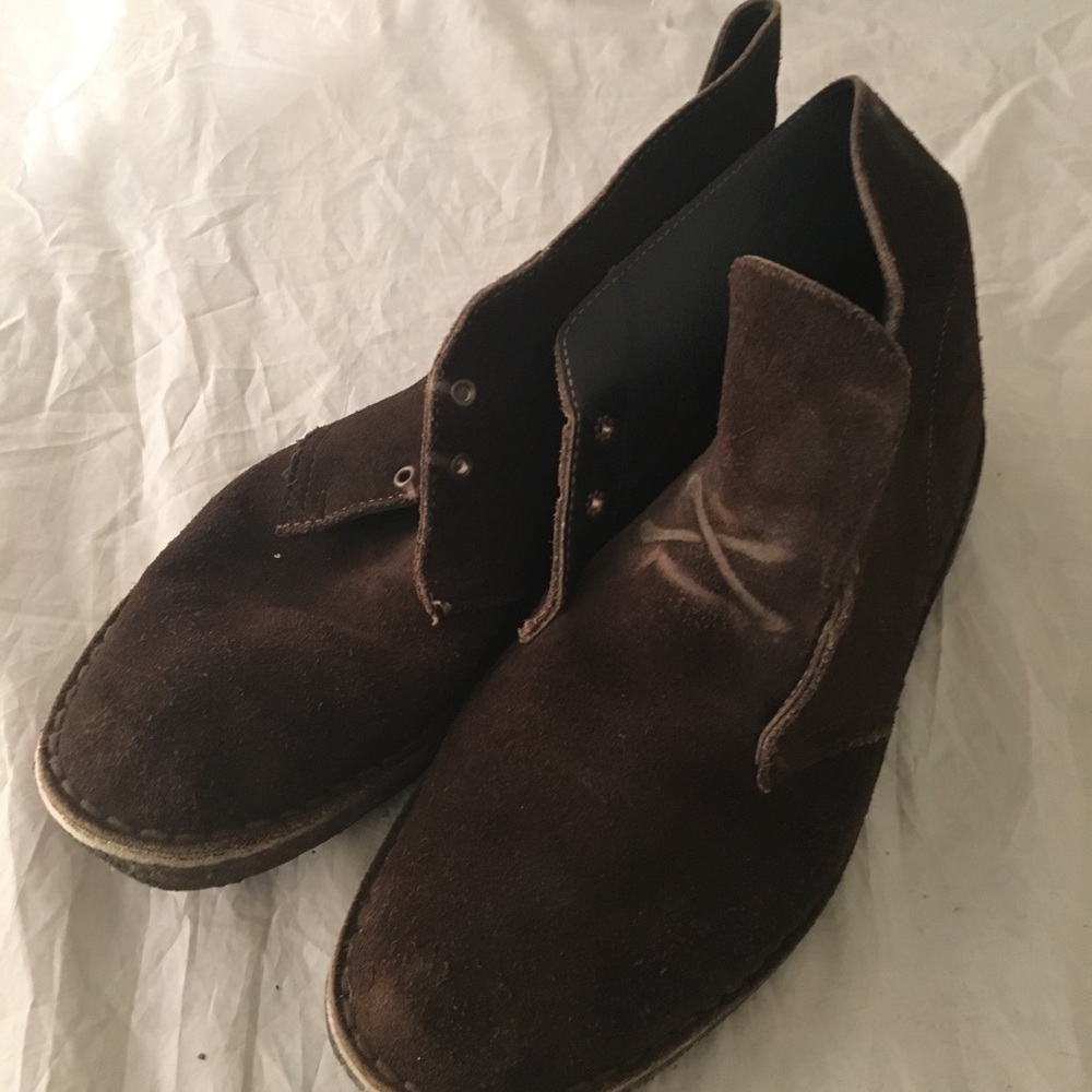Clark Mens Dark Brown Leather Moccasin Shoe Sz 6.5